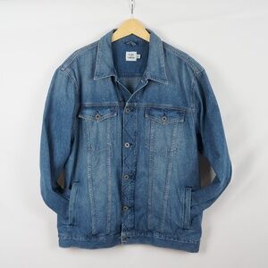 Flint and Tinder Denim Trucker Jean Jacket, Mens XXL